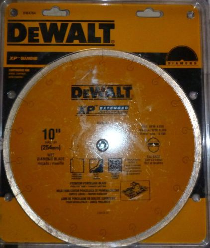 Dewalt dw4764 10&#034; x .060&#034; premium porcelain xp4 tile blade wet new for sale