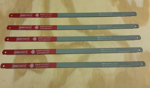 SIMONDS 31-512-180 12&#034; HI-SPEED HACKSAW BLADE, 18 TEETH PER INCH (Lot of 5)