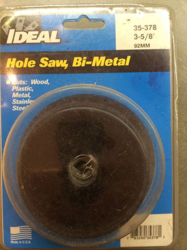 Ideal 3 5/8&#034; bi-metal hole saw for sale