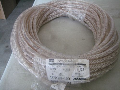 Braided PVC Hose Reinforced: .25 (1/4) ID &amp; .435 OD-100 Foot Length-New Bar Line