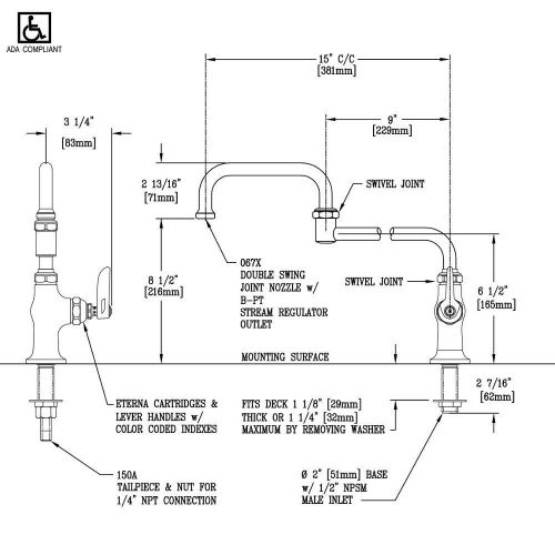 T &amp; S Brass B-0256 Single Pantry Faucet