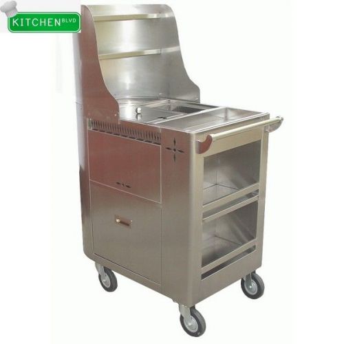 Stainless Steel Dim Sum Boil Cart 20&#034;W x 36&#034;L