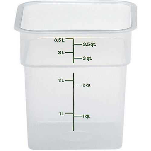 CAMBRO 4 QT. TRANSLUCENT CAMSQUARE FOOD STORAGE CONTAINERS, 6PK TRANSLUCENT