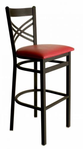 New Akrin Commercial Cross Back Metal Restaurant Bar Stool