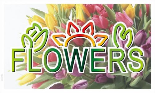 Bb398 flowers shop banner shop sign for sale