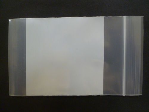 20 ziplock 4 x 6 reclosable clear plastic bags ziploc 6 mil premium white block for sale