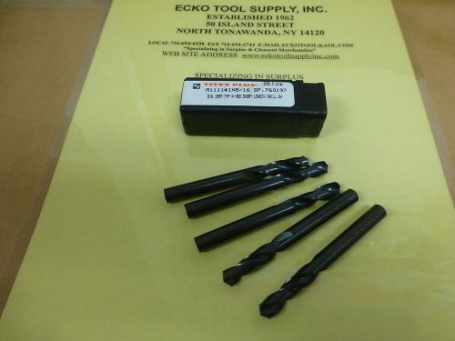 SCREW MACHINE DRILL 5/16&#034; HIGH SPEED 118 POINT BLACK OX TITEX NEW 5 PCS $10.80