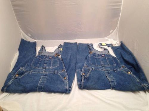 Vtg DICKIES BIB OVERALLS Jeans Denim Work Carpenter Farmer  2 pair lot 32 x 32