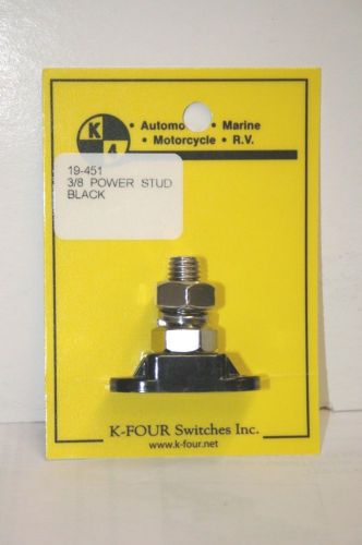 K-FOUR POWER STUD, SINGLE STUD (BLACK)--RATED 12 VOLT-250A (19-451)