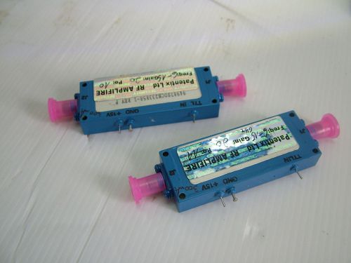 RF AMPLIFIER LOT OF 2 ,  6 - 15GHz 20dB 10dBM 15V 300mA