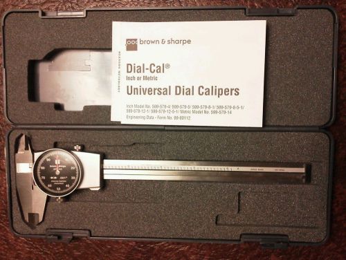 Brown and sharpe dial caliper 6&#034; black face for sale