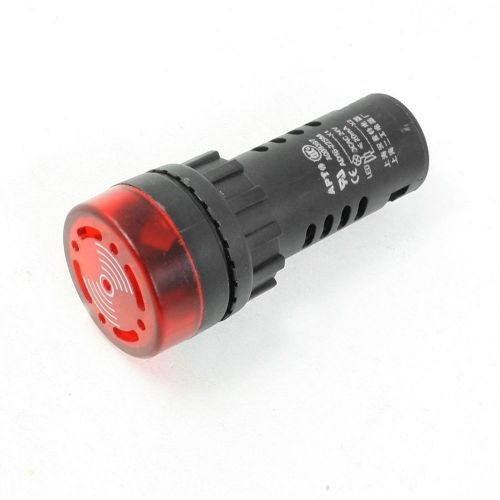 NEW AC/DC 24V 20mA Red LED Signal Indicator Light Lamp w Alarm Buzzer