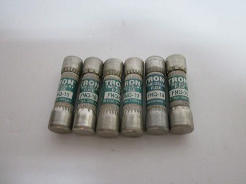 LOT OF 6 COOPER BUSSMANN FNQ-10 FUSE NEW NO BOX