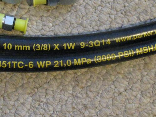 HYDRAULIC LOT 4 HYDRAULIC HOSES 3/8,5/8,1/2 INCH ORF SIX FEET LONG, 4 FEET LONG!