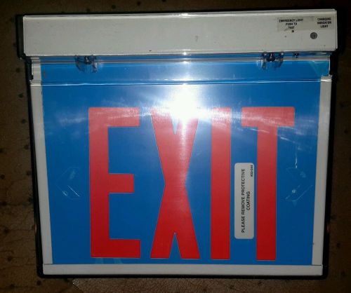 Tamper Resistant Vanex Exit Sign VXE1RC-EM  Ceiling Mount Vandal Resistant