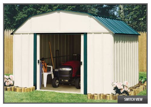 Arrow Sheds -Vinyl Coated Steel Outdoor Garden Shed Building Kit -Sheridan 10x14