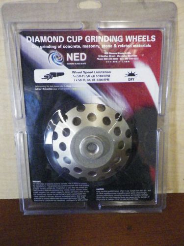 7&#034; DIAMON CUP GRINDING WHEEL 5/8&#034; ARBOR