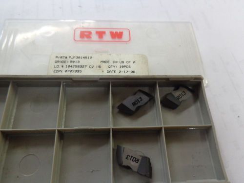 3 RTW CARBIDE THREADING INSERTS PJP3014R12 R013 STK2085