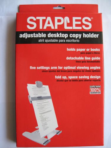 NEW ADJUSTABLE DESKTOP COPY HOLDER COPYHOLDER BOOK HOLDER, LINE GUIDE, FOLD UP