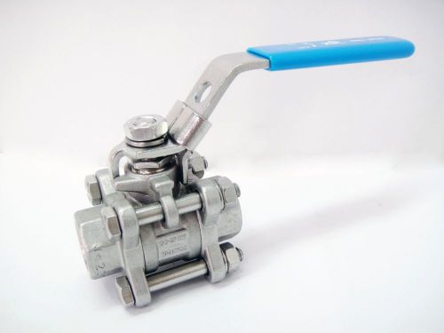 3/8&#034; npt 3-pc full port ball valve 316 stainless steel 1000wog for sale