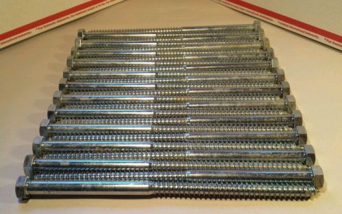 1/2&#034; X 10&#034; 3/4&#034; Steel hex head, zinc Lag Screws ( 25 each )