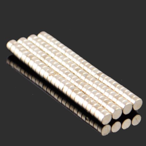 2 x 1mm NdFeB Neodymium Magnet Circular Cylinder DIY Puzzle Set - Silve-dx_23143