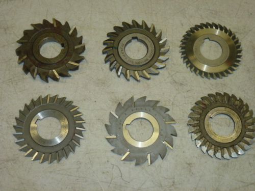 LOT of (6) MILLING CUTTERS, 3&#034; Diameter / CIRCULAR TOOL, NATIONAL, &amp; MORE