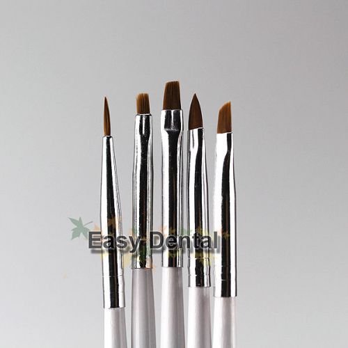 1 Set/5pcs Dental Lab Finest Sable Porcelain Ermine Brush Pen Equipment NEW