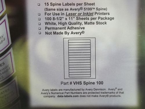 Video cassette labels - approx 1,400+ vhs tape spine labels for sale