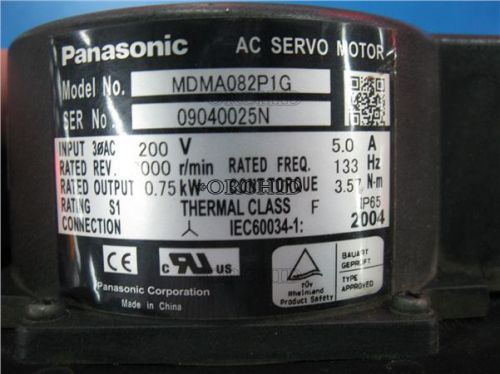 Used Panasonic Servo Motor MDMA082P1G Tested