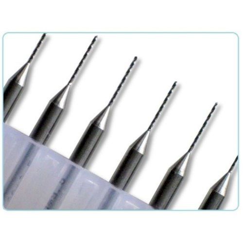 10 pcs 0.2mm Diameter Tungsten Carbide Macro Drill Bits, 1/8&#034; Shank For PCB, ...