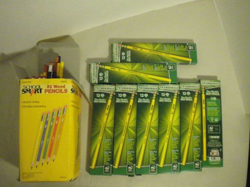 240 #2 pencils - 144 school smart -  96 #2 dixon ticonderoga (8 boxes of 12) new for sale