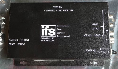 IFS INTERNATIONAL FIBER VR6010 4 CHANNEL VIDEO RECEIVER