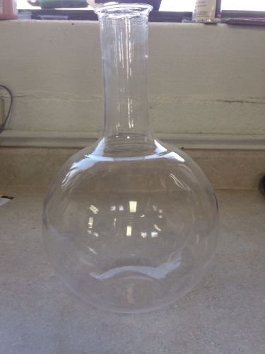 5000ml (5 Liter) QUARTZ Flat Bottom Flask Single Neck NOS