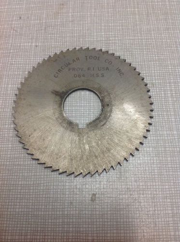 Circular Tool Co. Cutting Screw Slotting Saw HSS 2-3/4&#034; D x .064&#034; W x 5/8&#034; hole