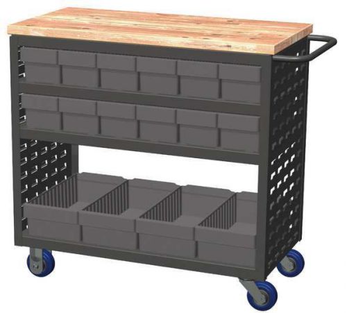 Akro-mils ma3618castgry louvered cart, 36 in. h, 18 in. w, 800 lb. for sale