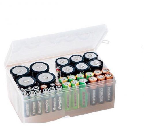 Battery Organizer (Clear) (2.75&#034;H x 6.5&#034;W x 3.75&#034;D)