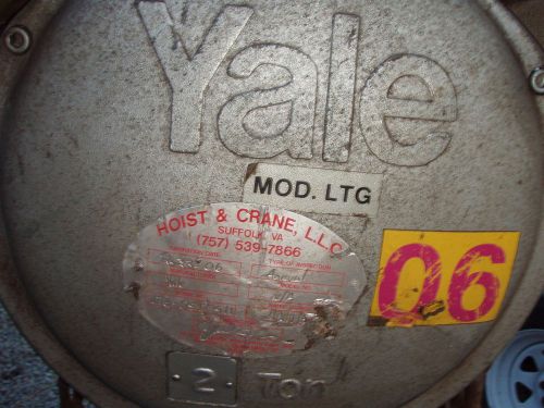 YALE 2 Ton LTG Manual Lift Chain trolley Hoist Block aprox 24ft  Will Ship