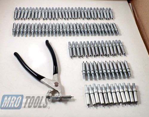 100 3/32&#034; Cleco Sheet Metal Fasteners Plus Cleco Pliers (K1S100-3/32)