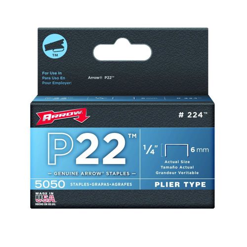 LOT OF 19 PACKS Arrow Fastener 224 Genuine P22 1/4-Inch Staples, 5,050-Pack