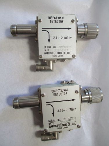 #t217 lot of 2 anritsu microwave directional detector connector m43065 &amp; m09082 for sale