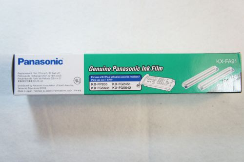 Genuine Panasonic KX-FA91 Black Film Roll Refill - 2 Rolls