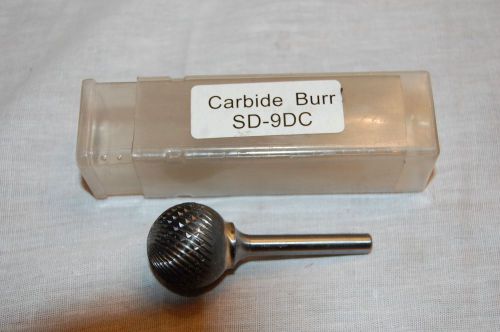 Carbide burr ball shaped sd-9dc 1&#034; x 1/4&#034; x 1&#034; for sale