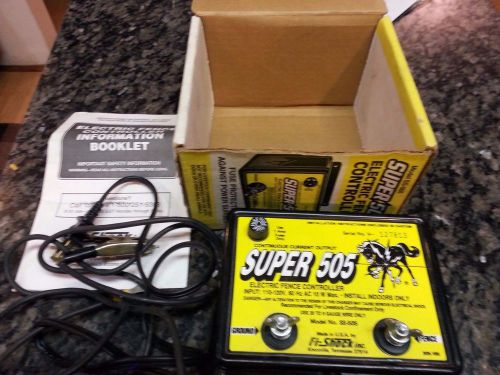 SUPER SS505 ELECRIC FENCE CONTROLLER Fi-Shock Livestock Box 20 - 9 Gauge Wire