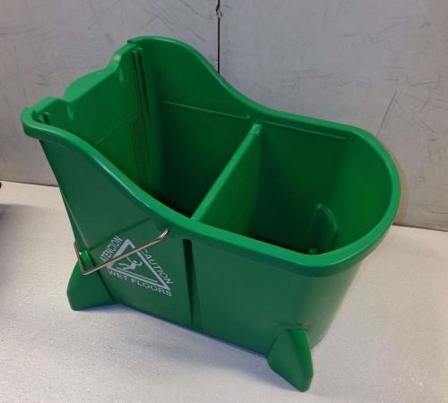Ecolab dual cavity mop bucket green for sale