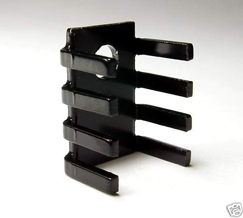 100pc Aluminium Heatsink A-105 H=17mm Hole=4mm 13.5x17x9mm Color=Black