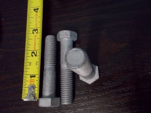 1/2-13x2 1/2 Hex Bolt / Cap Screw UNC Hot Dip Galvanized, Pk 50 MEETS  ASTM-153