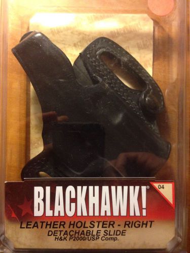 Blackhawk leather holster right hand detachable slide h&amp;k p2000 / usp compact for sale