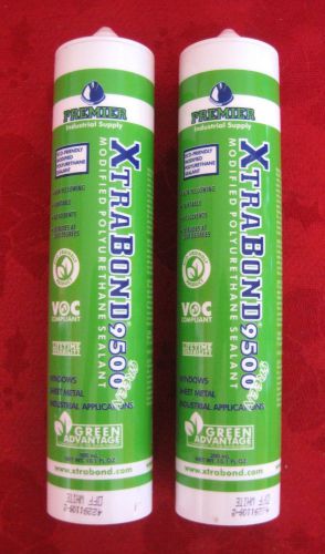 2 - New Premier Xtrabond 9500 Polyurethane Off-White Sealant * 10.1 Oz - 300ml