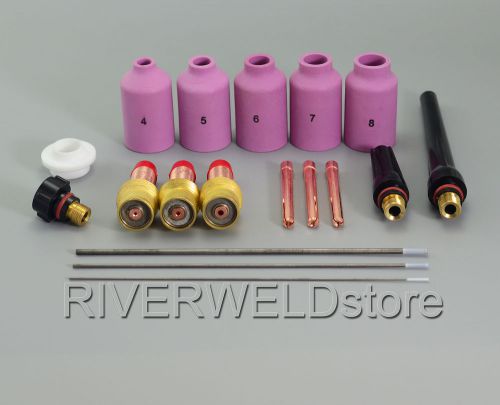 TIG Welding Torch Gas Lens Kit 0.8% ZIRCONIATED Tungsten WP-17 WP-18 WP-26 18PK